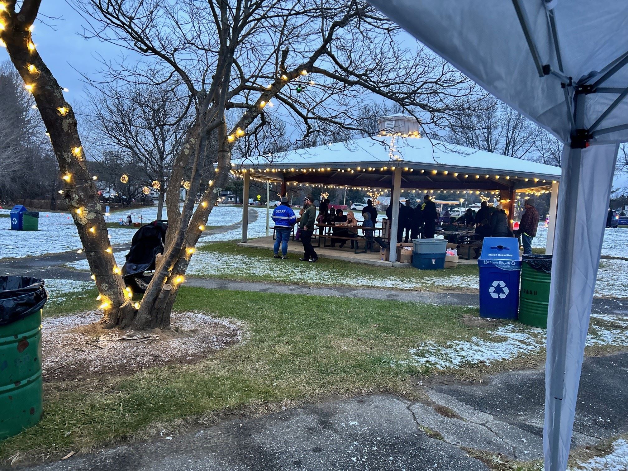 Pavilion and lights (close up)